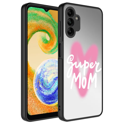 Galaxy A04S Kılıf Aynalı Desenli Kamera Korumalı Parlak Zore Mirror Kapak Seyahat