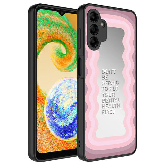 Galaxy A04S Kılıf Aynalı Desenli Kamera Korumalı Parlak Zore Mirror Kapak Ayna