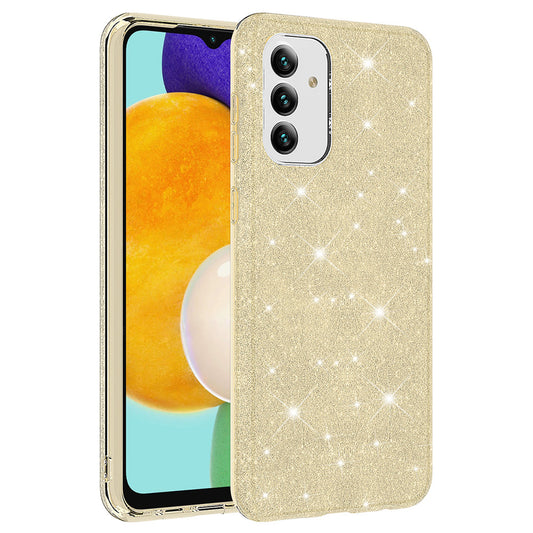 Galaxy A04S Kılıf Zore Shining Silikon Gold