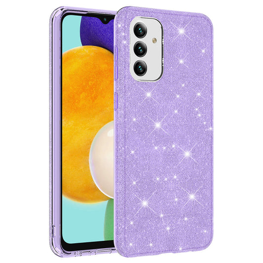 Galaxy A04S Kılıf Zore Shining Silikon Mor