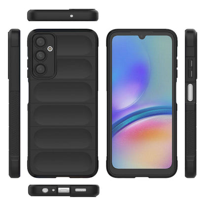 Galaxy A05S Kılıf Esnek TPU Oyuklu Arka Yüzey Tasarımlı Zore Etnik Silikon Kapak Siyah