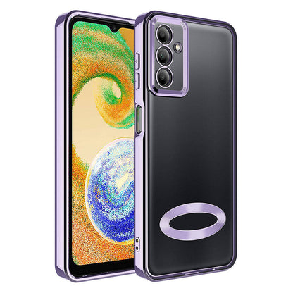 Galaxy A05S Kılıf Kamera Korumalı Logo Gösteren Zore Omega Kapak Lila
