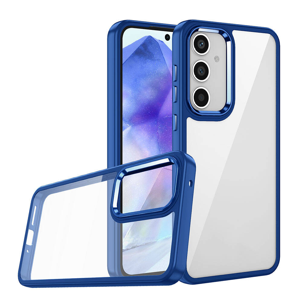 Galaxy A05S Kılıf Zore Flora Kapak Mavi