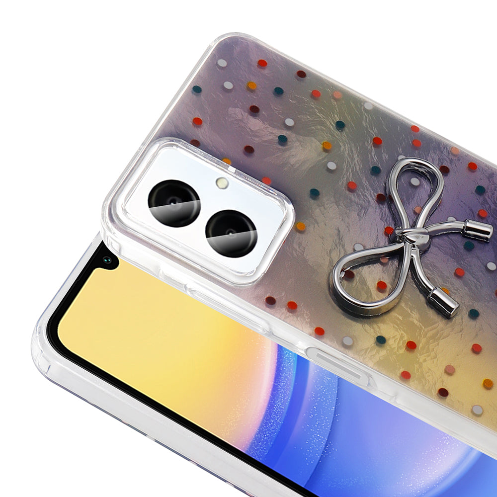 Galaxy A06 Kılıf Kamera Korumalı Figürlü Zore Ponti Silikon Kapak Açık Pembe