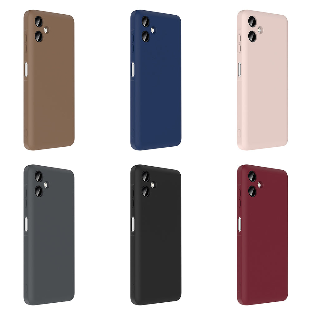 Galaxy A06 Kılıf Kamera Korumalı Kartlık Hazneli Zore Vitra Kapak Kahverengi