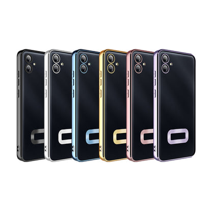 Galaxy A06 Kılıf Kamera Korumalı Logo Gösteren Zore Omega Kapak Derin Mor