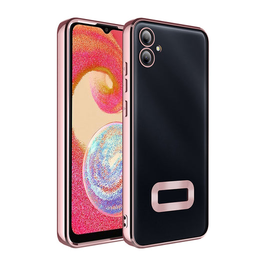 Galaxy A06 Kılıf Kamera Korumalı Logo Gösteren Zore Omega Kapak Koyu Mor