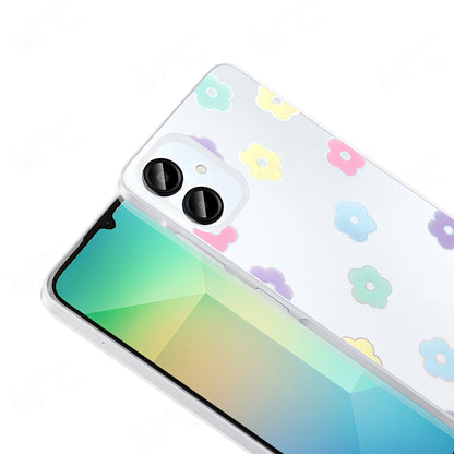 Galaxy A06 Kılıf Şeffaf Figürlü Zore Folk Sert Kapak Kalp