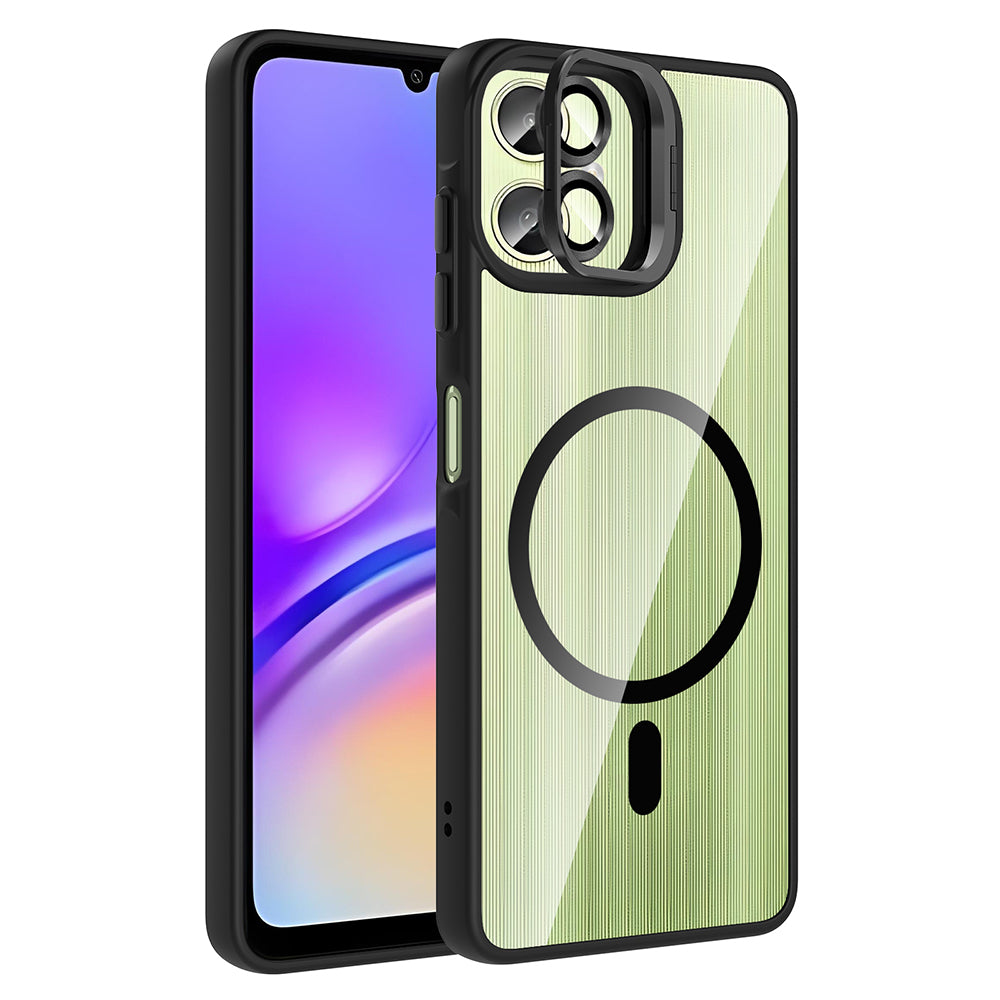Galaxy A07 Kılıf Standlı ve Kamera Lens Hediyeli Zore Etro Kapak