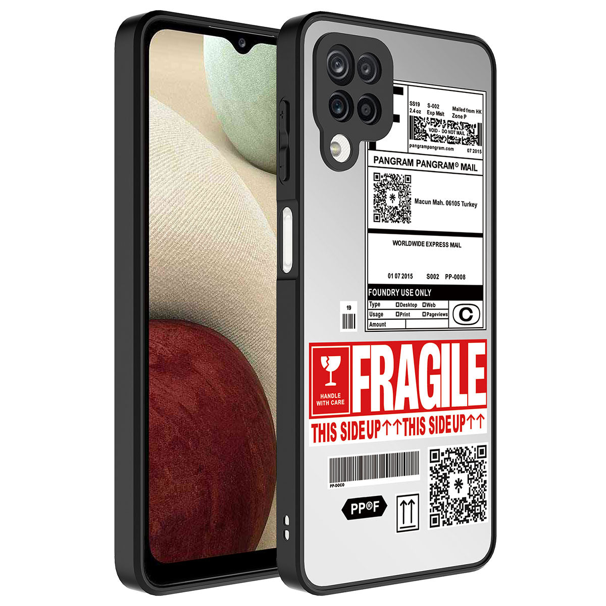 Galaxy A12 Kılıf Aynalı Desenli Kamera Korumalı Parlak Zore Mirror Kapak Fragile