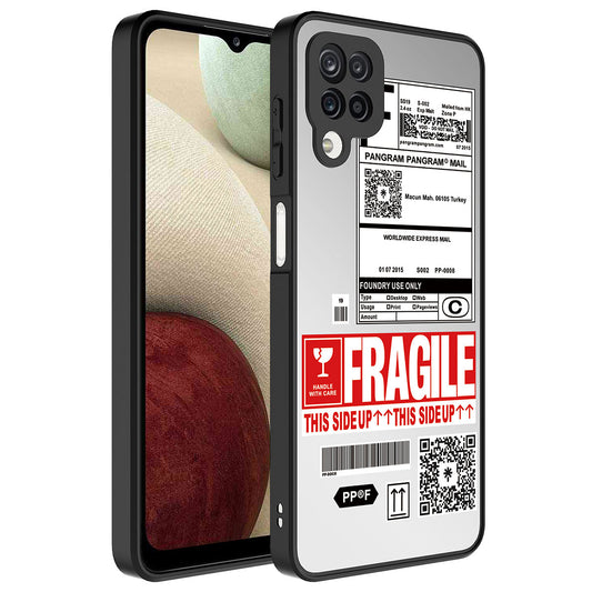 Galaxy A12 Kılıf Aynalı Desenli Kamera Korumalı Parlak Zore Mirror Kapak Fragile