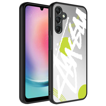 Galaxy A14 Kılıf Aynalı Desenli Kamera Korumalı Parlak Zore Mirror Kapak Yazı