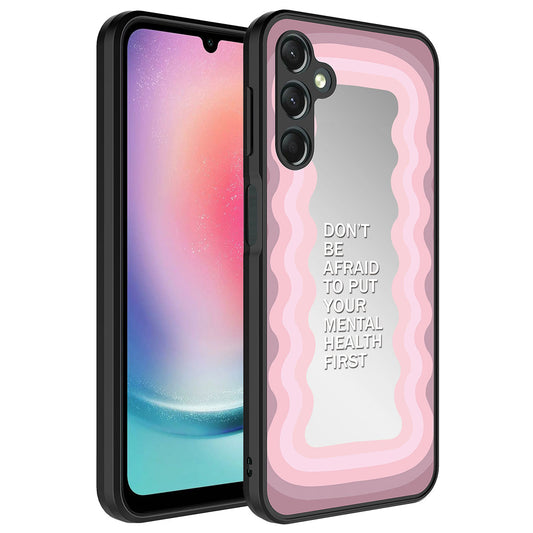 Galaxy A14 Kılıf Aynalı Desenli Kamera Korumalı Parlak Zore Mirror Kapak Ayna