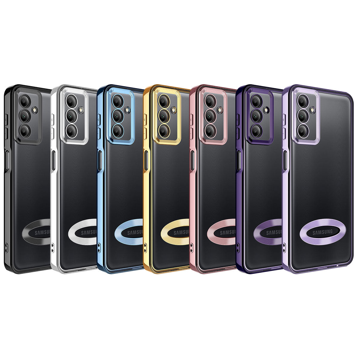 Galaxy A14 Kılıf Kamera Korumalı Logo Gösteren Zore Omega Kapak Gold