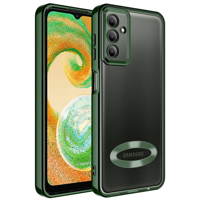 Galaxy A14 Kılıf Kamera Korumalı Logo Gösteren Zore Omega Kapak Koyu Yeşil