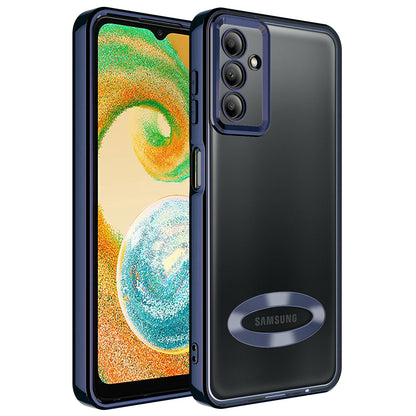 Galaxy A14 Kılıf Kamera Korumalı Logo Gösteren Zore Omega Kapak Lacivert