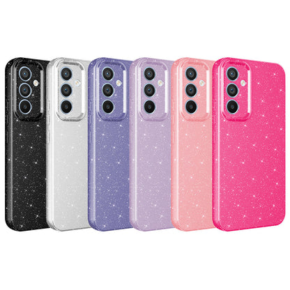 Galaxy A14 Kılıf Kamera Korumalı Simli Lüks Zore Koton Kapak Pembe