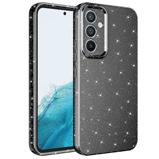Galaxy A14 Kılıf Kamera Korumalı Simli Lüks Zore Koton Kapak Gri