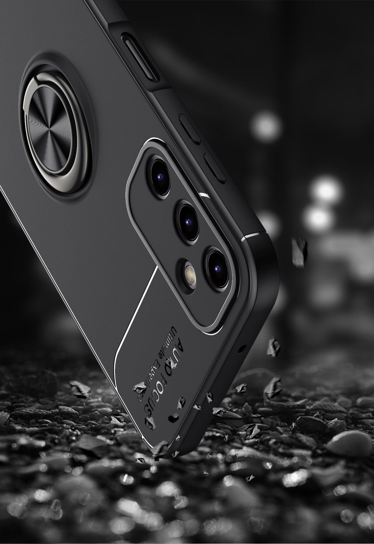 Galaxy A14 Kılıf Zore Ravel Silikon Kapak Siyah