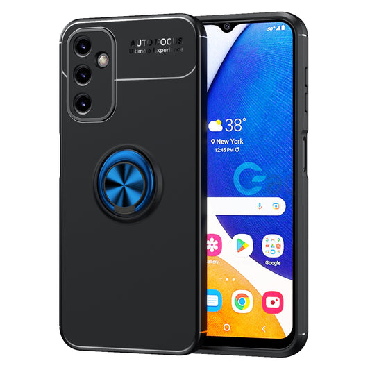 Galaxy A14 Kılıf Zore Ravel Silikon Kapak Siyah-Mavi