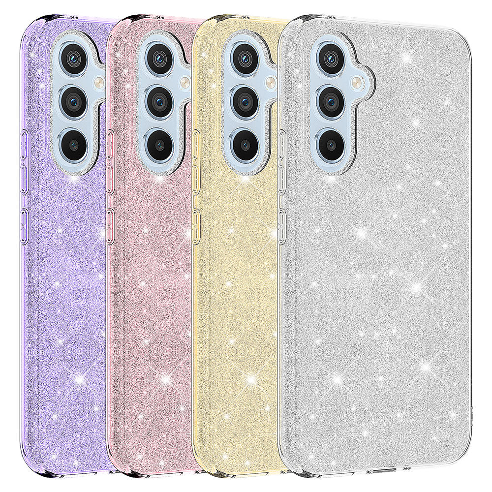 Galaxy A14 Kılıf Zore Shining Silikon Gold