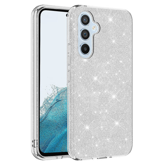 Galaxy A14 Kılıf Zore Shining Silikon Gümüş