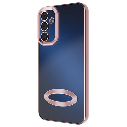 Galaxy A15 Kılıf Kamera Korumalı Logo Gösteren Zore Omega Kapak Siyah
