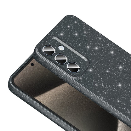 Galaxy A15 Kılıf Kamera Korumalı Simli Lüks Zore Koton Kapak Beyaz