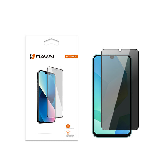 Galaxy A16 Davin 5D Privacy Cam Ekran Koruyucu Siyah