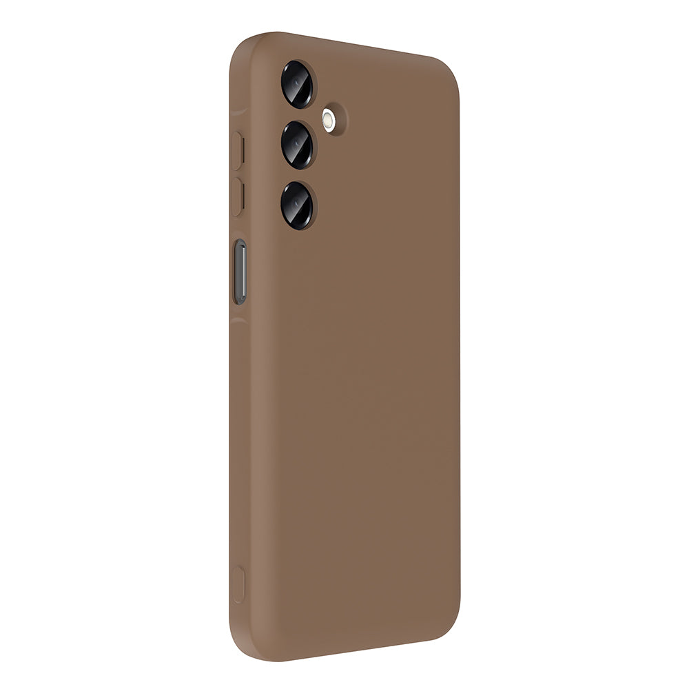 Galaxy A16 Kılıf Kamera Korumalı Kartlık Hazneli Zore Vitra Kapak Kahverengi