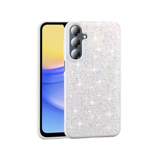 Galaxy A16 Kılıf Parlak Taşlı Tasarım Zore Pırlanta Kapak Beyaz