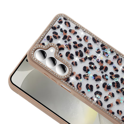 Galaxy A16 Kılıf Taşlı ve Simli Tasarım Zore Azra Kapak Gold