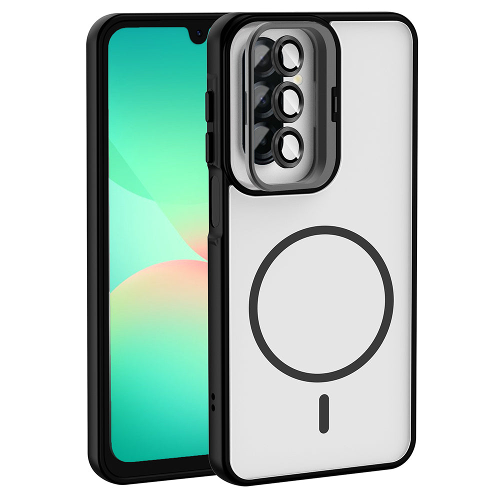 Galaxy A17 Kılıf Standlı ve Kamera Lens Hediyeli Zore Etro Kapak