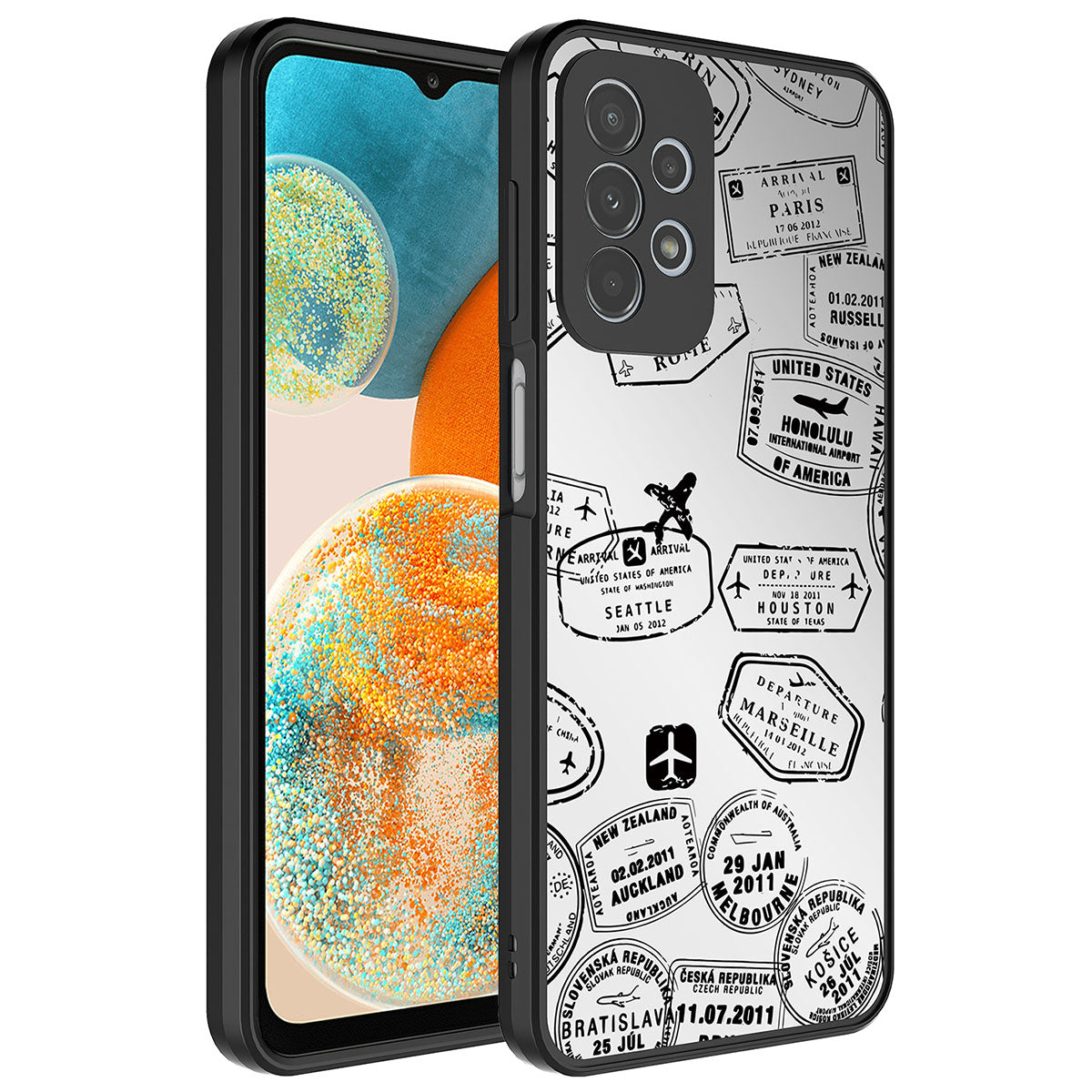 Galaxy A23 Kılıf Aynalı Desenli Kamera Korumalı Parlak Zore Mirror Kapak Süper Anne