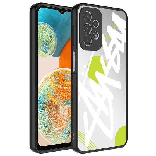 Galaxy A23 Kılıf Aynalı Desenli Kamera Korumalı Parlak Zore Mirror Kapak Yazı
