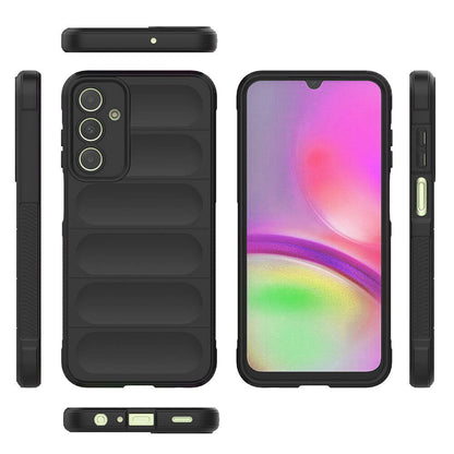 Galaxy A25 Kılıf Esnek TPU Oyuklu Arka Yüzey Tasarımlı Zore Etnik Silikon Kapak Siyah