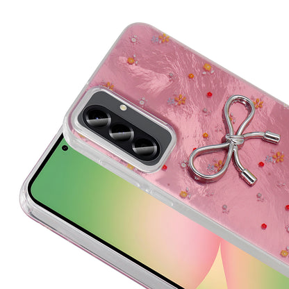 Galaxy A26 Kılıf Kamera Korumalı Figürlü Zore Ponti Silikon Kapak Açık Pembe