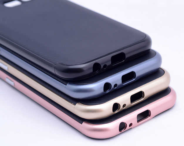 Galaxy A3 2017 Kılıf Zore İnce Mono Karbon Silikon Kapak Rose Gold