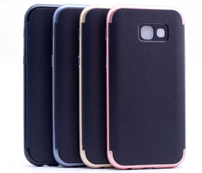 Galaxy A3 2017 Kılıf Zore İnce Mono Karbon Silikon Kapak Lacivert