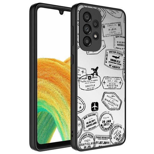 Galaxy A33 5G Kılıf Aynalı Desenli Kamera Korumalı Parlak Zore Mirror Kapak Seyahat
