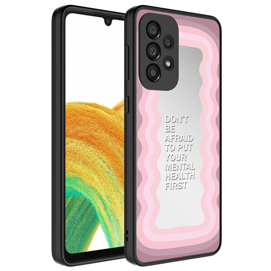 Galaxy A33 5G Kılıf Aynalı Desenli Kamera Korumalı Parlak Zore Mirror Kapak Ayna