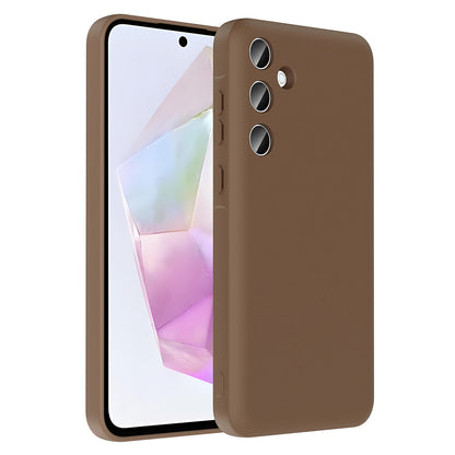 Galaxy A36 Kılıf Kamera Korumalı Kartlık Hazneli Zore Vitra Kapak Gri
