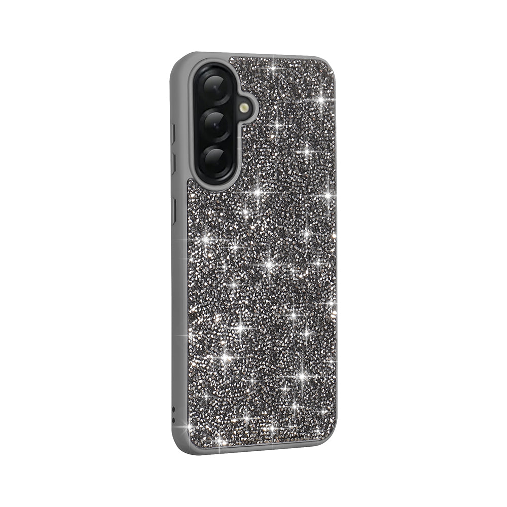 Galaxy A36 Kılıf Parlak Taşlı Tasarım Zore Pırlanta Kapak Gold