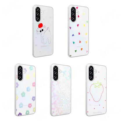 Galaxy A36 Kılıf Şeffaf Figürlü Zore Folk Sert Kapak Fiyonk