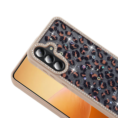 Galaxy A36 Kılıf Taşlı ve Simli Tasarım Zore Azra Kapak Gold