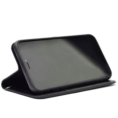 Galaxy A54 Kılıf Zore Kar Deluxe Kapaklı Kılıf Gold