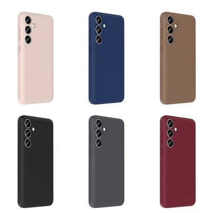 Galaxy A55 Kılıf Kamera Korumalı Kartlık Hazneli Zore Vitra Kapak Kahverengi