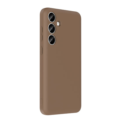 Galaxy A55 Kılıf Kamera Korumalı Kartlık Hazneli Zore Vitra Kapak Kahverengi
