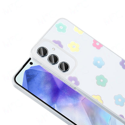 Galaxy A55 Kılıf Şeffaf Figürlü Zore Folk Sert Kapak Fiyonk