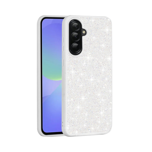 Galaxy A56 Kılıf Parlak Taşlı Tasarım Zore Pırlanta Kapak Beyaz